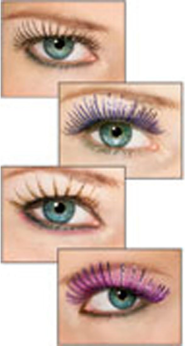 Rubies 1140 BlackGold Tinsel Eyelashes Pack of 12