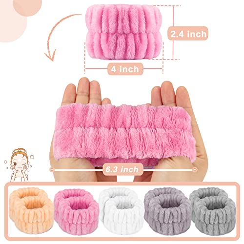 Crosize Womens Wrist Towels 10PCS Microfiber Face Wash Bands