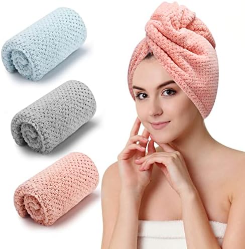 CZZXI 3 PCS Microfiber Hair Towel Set