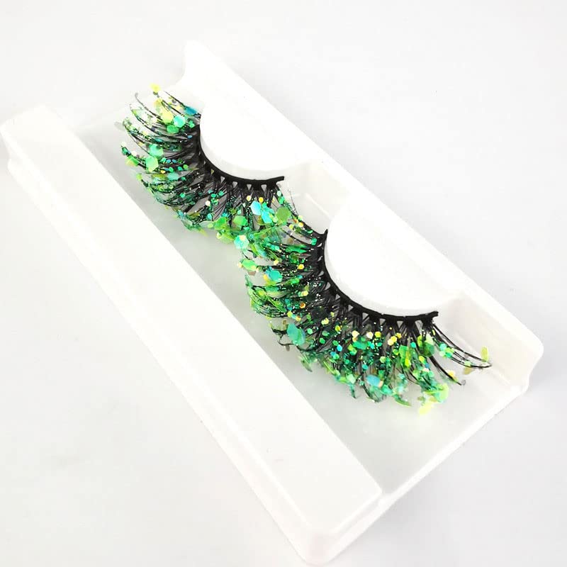 BYVUTE Fluorescent Sequin False Lashes Halloween Cosplay