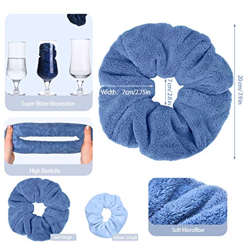 Chuangdi 8-Piece Colorful Microfiber Hair Scrunchies