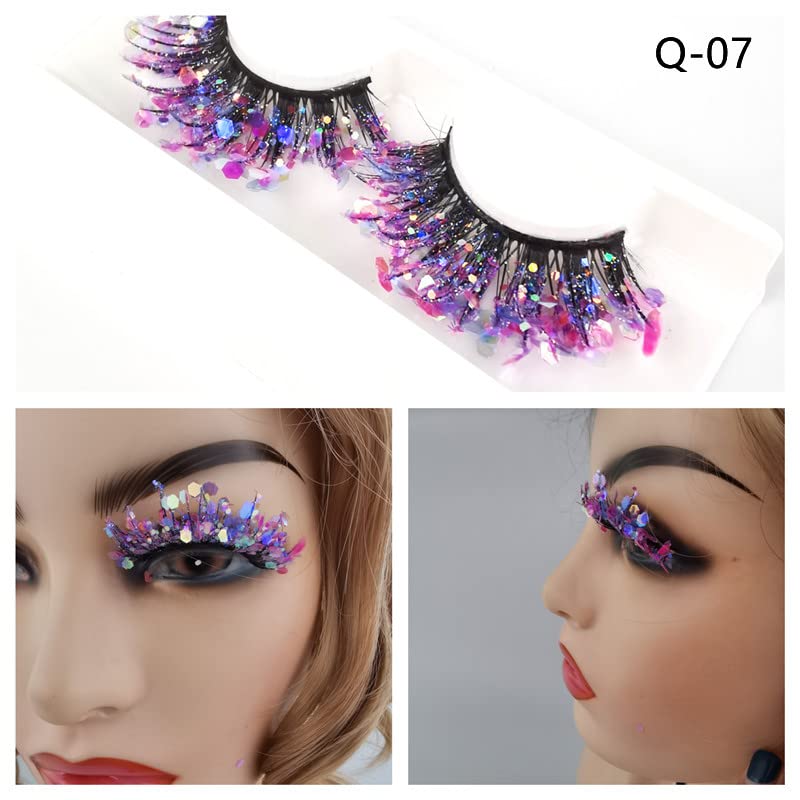BYVUTE Luminous Q-13 Colorful False Lashes