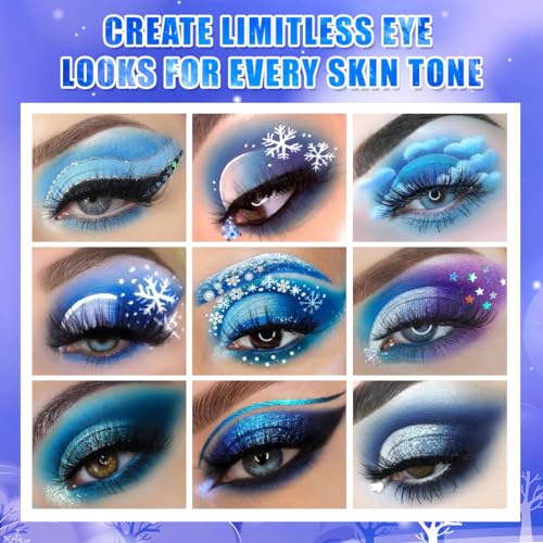 Blue Christmas Eyeshadow Palette 18 Colors