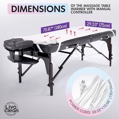 LivaClean Massage Table Warmer with 3 Settings