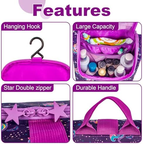 Cute Unicorn Hanging Kids Toiletry Bag 1