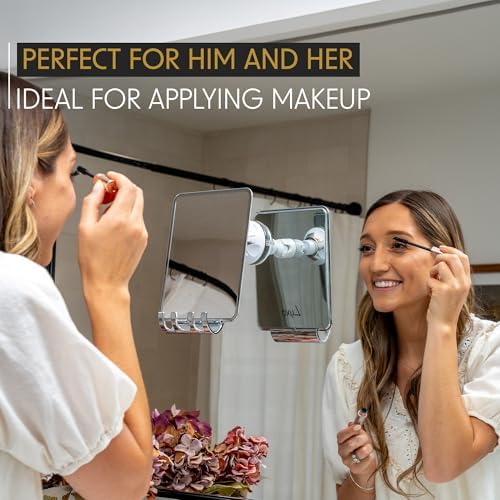 Luxo Shower Mirror with Suction and Razor Holder
