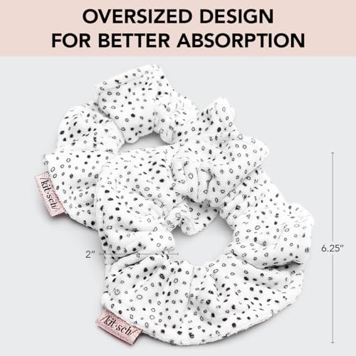 Kitsch Microfiber Hair Towel Scrunchie - 2 pcs - Dot