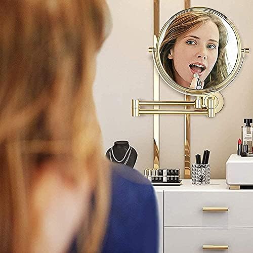 LCARY Wall Mirror with 10X Magnification Gold 1