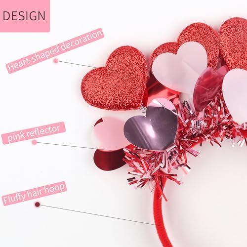 Valentines Heart Headband for Women and Kids
