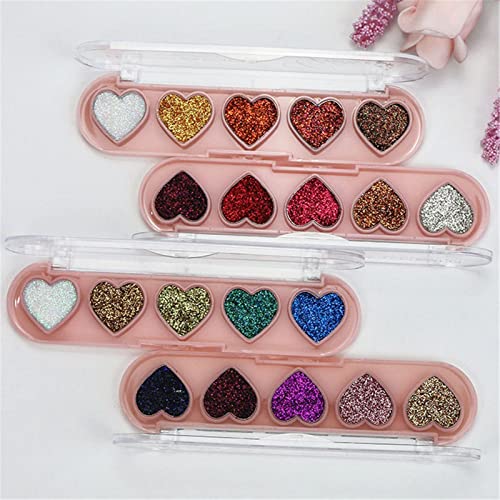 SWEETSHION Eye Shadow Baking Powder Sequins Pencil Box