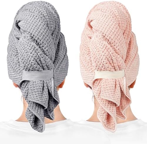ROLSHOL 2 Pack Microfiber Hair Towels for Women