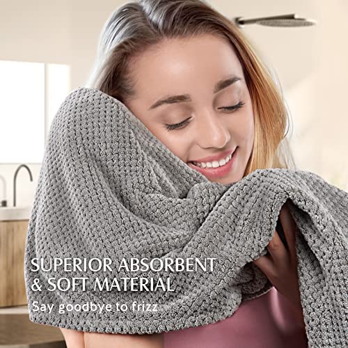 YFONG 3 Pack Large Microfiber Hair Towel Wrap 1