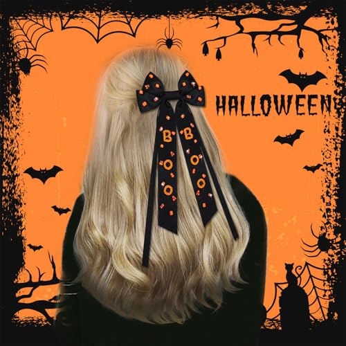 CEALXHENY Halloween Hair Bows with Rhinestone