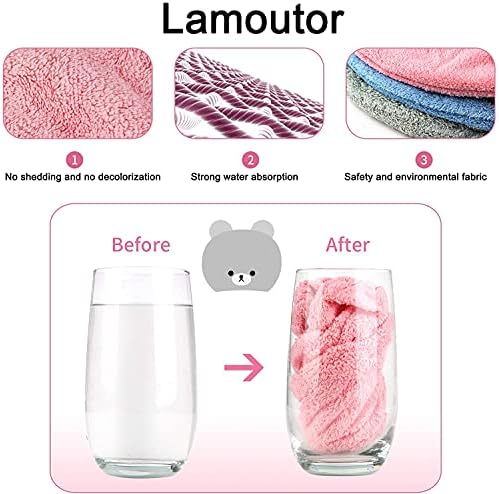 Lamoutor 3Pcs Hair Drying Towel for Kids