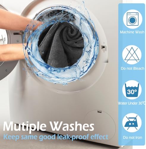6 Pack Black Microfiber Hair Towels Super Soft and Absorbent