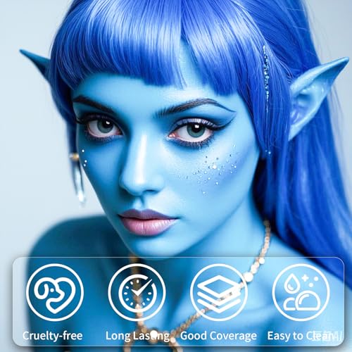 Drawdart Cream-Blendable Light Blue Face Paint Stick