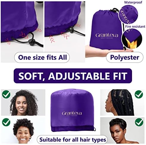 Granteva Bonnet Hair Dryer with Headband - Purple Large