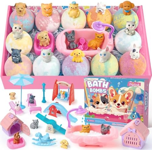 Toylink Kids Bath Bombs with Surprise Inside 12 Pack