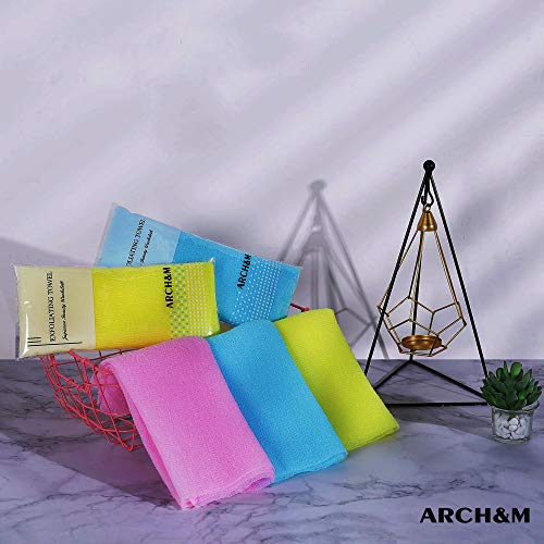 ARCHM 12-Pack Exfoliating Washcloth for Back Scrubbing
