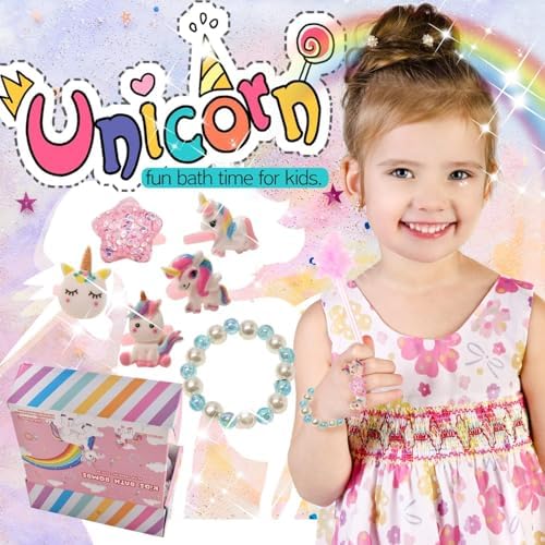 Unicorn Bubble Bath Bombs with Toys Inside