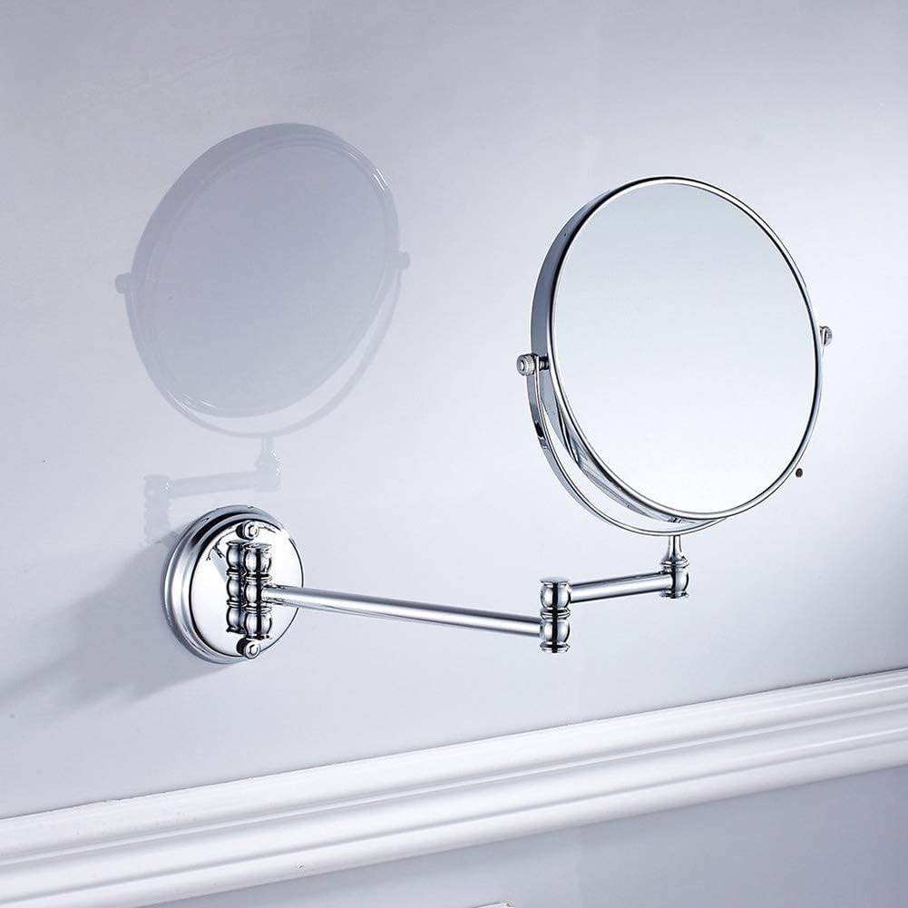 Double-Sided Swivel Makeup Mirror with 10X Magnification