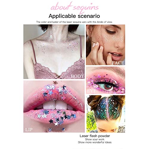 KEEADI Body Glitter Gel Sequins for Concerts and Festivals