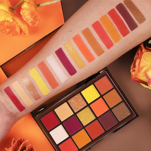 UCANBE Orange Eyeshadow Palette 15 Colors