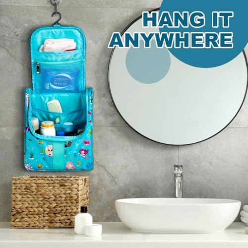 Cute Cartoon Hanging Kids Toiletry Bag Mermaid