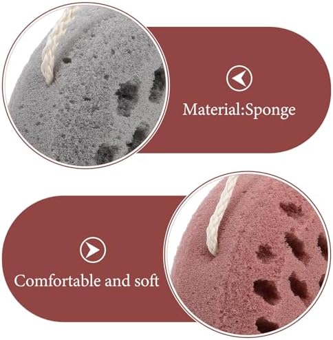 Healvian 2pcs Bath Loofah Sponges for Boys Girls