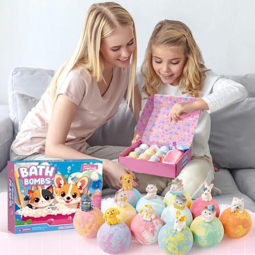 Toylink Kids Bath Bombs with Surprise Inside 12 Pack