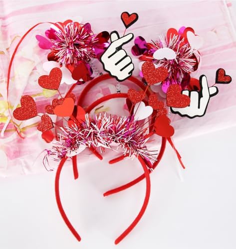 Sparkly Heart Valentine Headband for Women