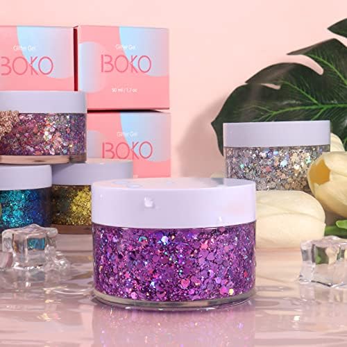 Boko Body Glitter Gel Green 176oz Chameleon Sequins