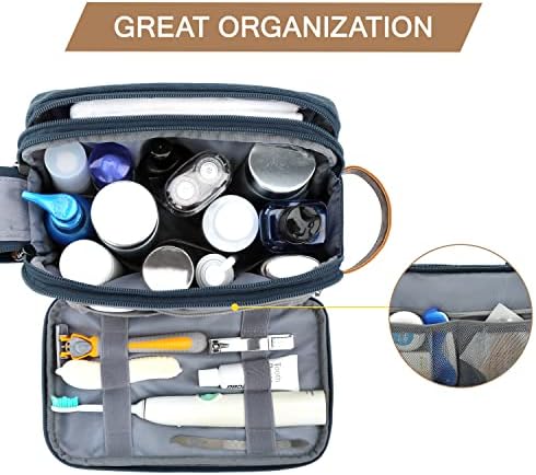 BAGSMART Toiletry Bag for Men - Medium Size Navy Blue