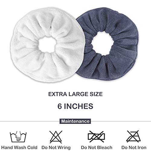 IVARYSS Super Absorbent Microfiber Towel Scrunchies 4PCS