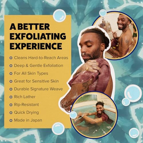GOSHI Exfoliating Towel - Rip-Resistant Soft Made in Japan