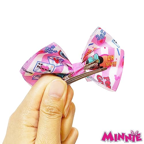Disney Minnie Mouse Hair Bow Set - 7 Pieces with Clips