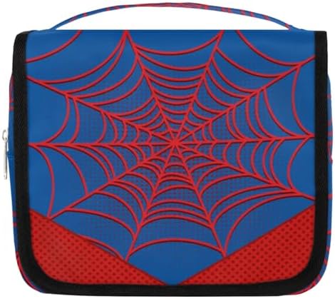 Blue Spider Web Travel Toiletry Bag for Boys Men