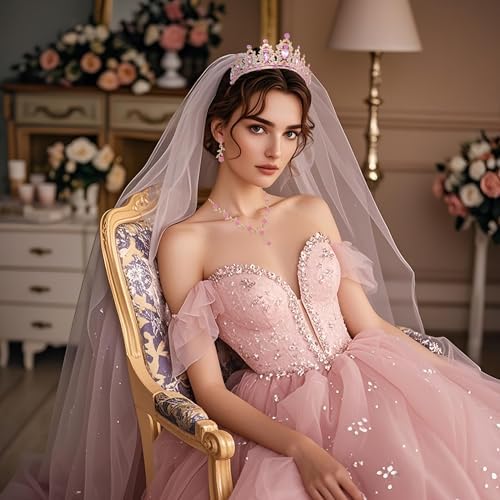 Kamirola Queen Crown with Rhinestones and Crystal Headband for Women Girls