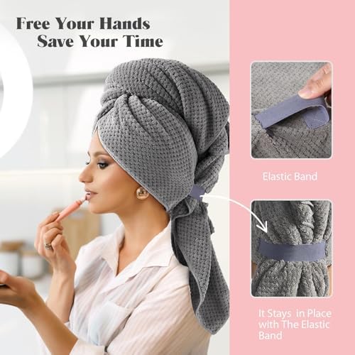MABAO 2 Pack Microfiber Hair Towel Wrap for Women