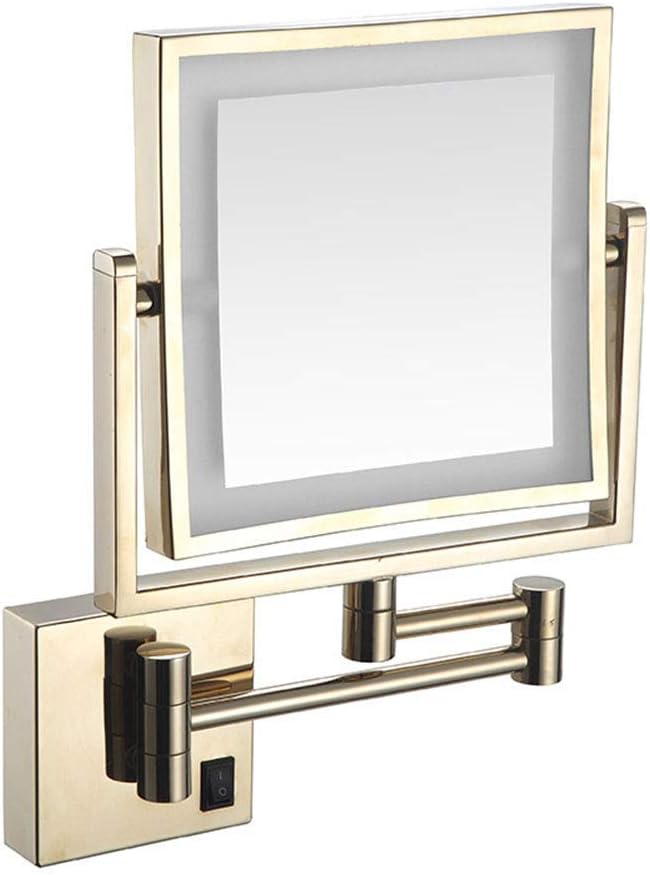 8 Inch LED Makeup Mirror with 3X Magnification and 360 Degree Swivel