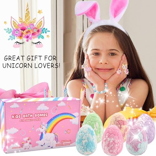 Unicorn Bubble Bath Bombs with Toys Inside
