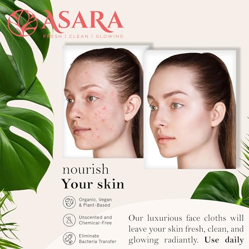 ASARA XL Facial Wipes - Organic Vegan Biodegradable