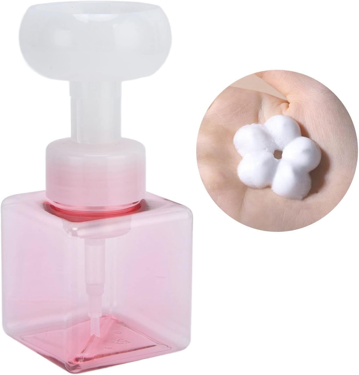 84oz Foaming Soap Dispenser with Cute Flower Shape Design Pink