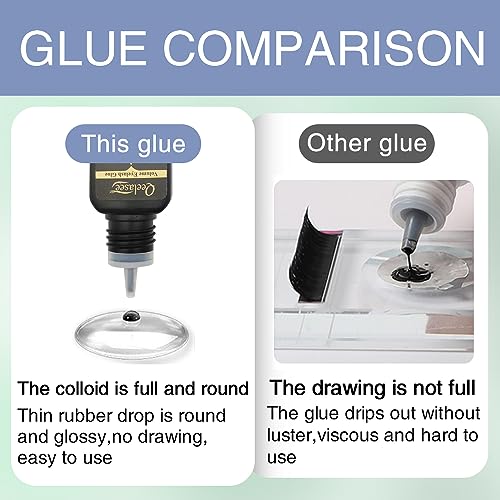 Qeelasee Black Glue for Eyelash Extensions Fast Drying Adhesive