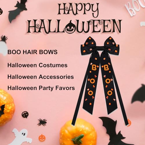 CEALXHENY Halloween Hair Bows with Rhinestone