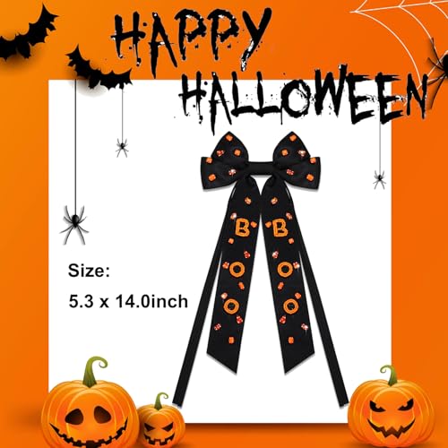 CEALXHENY Halloween Hair Bows with Rhinestone