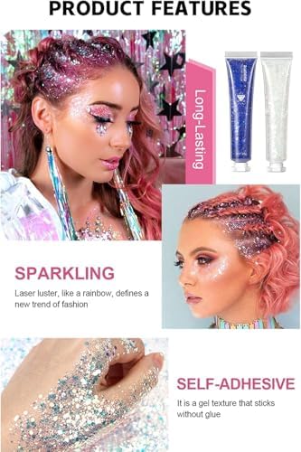 Sparkling Body Glitter Gel - Multifunctional Festival Makeup
