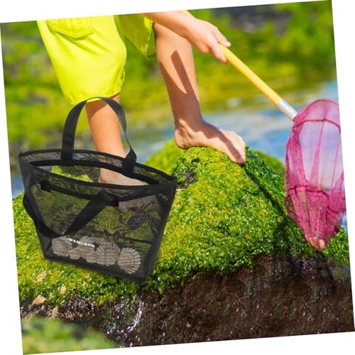 FOYTOKI Nylon Mesh Shower Tote Bag Portable Toiletry Organizer