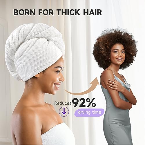 Umisleep 3 Pack Microfiber Hair Towel Wrap for Curly Hair 1
