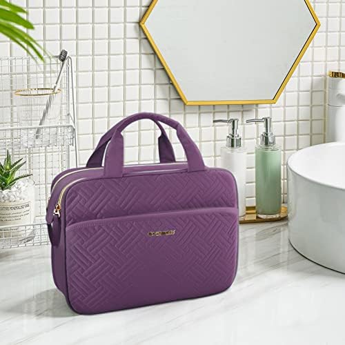 BAGSMART Large Toiletry Bag - Water-resistant Makeup Organizer for Travel